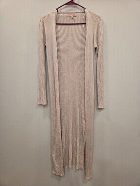 Philosophy Small Ribbed Open Face Cardigan Duster